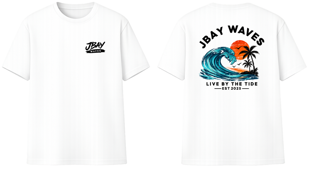 Live By The Tide Tee - White